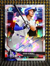 JEREN KENDALL  - 2018 BOWMAN CHROME PROSPECT AUTOGRAPHS ATOMIC REFRACTOR #ED/100