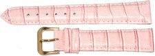 18 MM Pink Genuine Leather Alligator Grains Watch Band