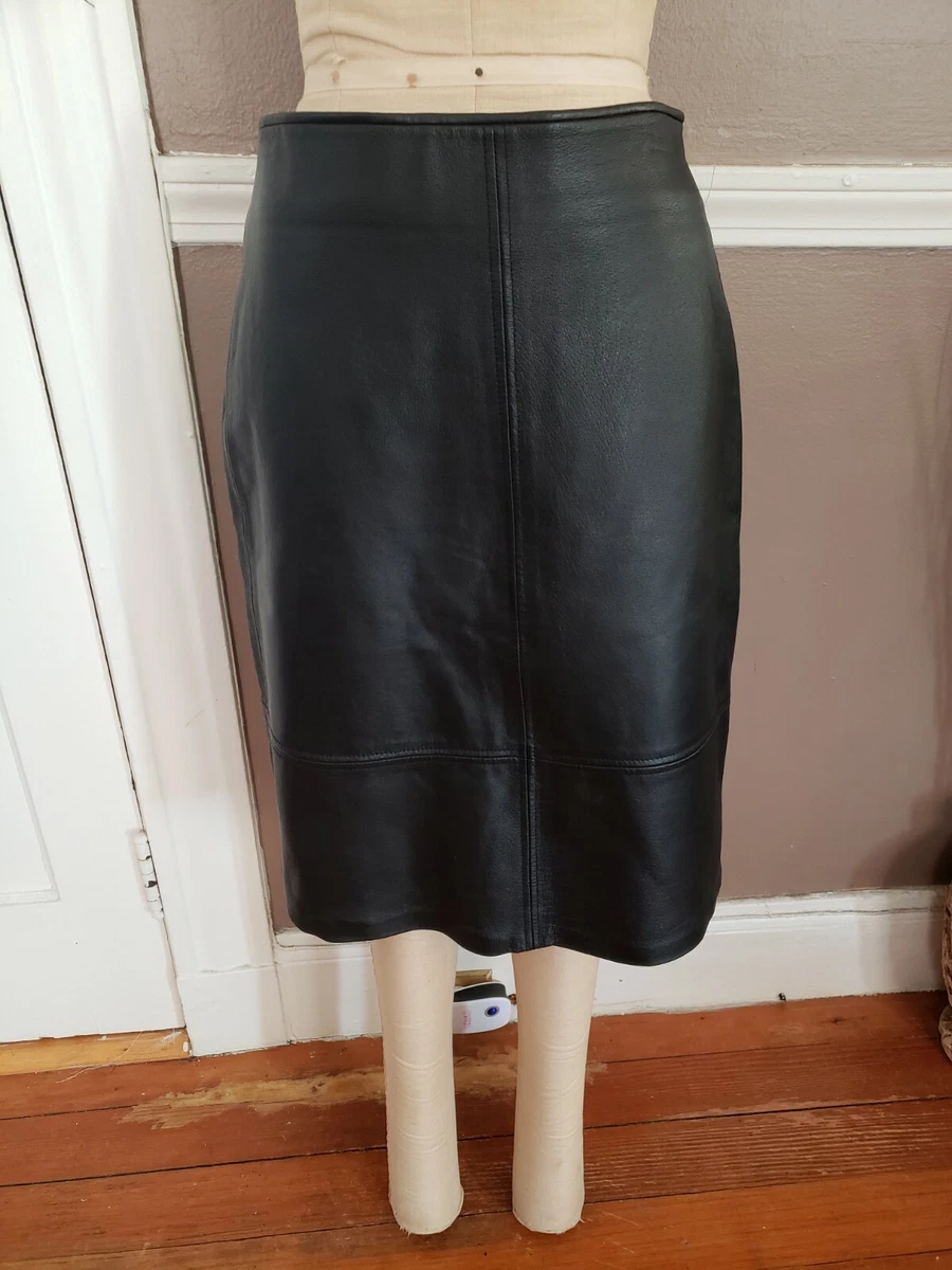 Black leather skirt ebay sales
