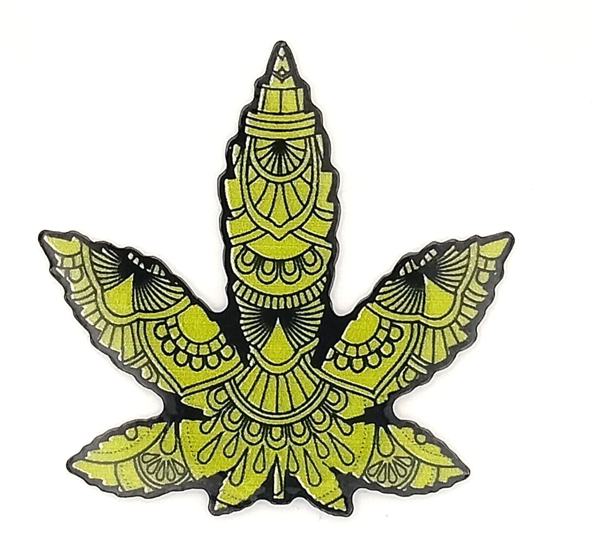 Boho Green Weed Leaf Vinyl Sticker UV Resistant Laptop Art