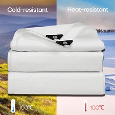  Extra Thick 14mil Waterproof Poly Tarp Rain Snow UV Resistant Canopy Tarpaulin 