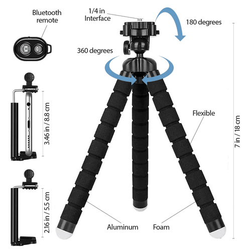 Versatile Octopus Tripod with Flexible Legs for Smartphones & Cameras 7 Porta - Picture 3 of 4