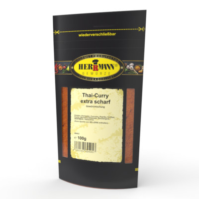 8 Beutel ''Curry Thai'' von Herrmann Gewürze - je 100 g Gewürzzubereitung