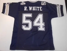 UNSIGNED CUSTOM Sewn Stitched Randy White Blue Jersey - M, L, XL, 2XL