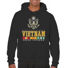 Vietnam War Proud Veteran Sweatshirt American Army Vet DD 214 Patriot Hoodie