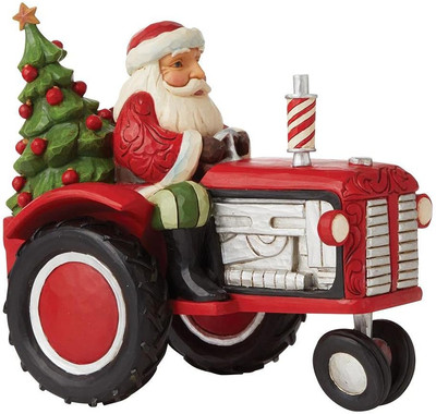 Jim Shore Country Living Santa Driving Tractor Christmas Figurine 6009122