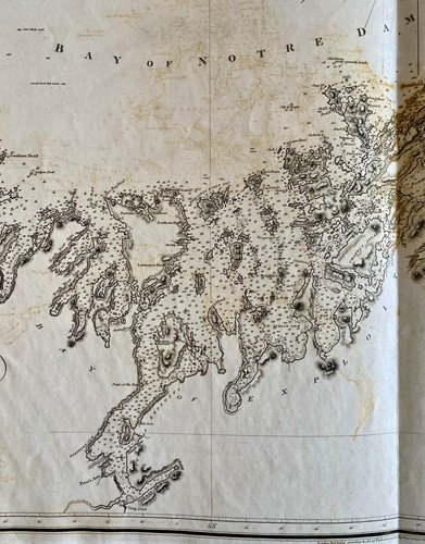 Original 1823&4 Map Of The Coast Of Newfoundland By Lieut. Frederick Bullock RN - Picture 6 of 14