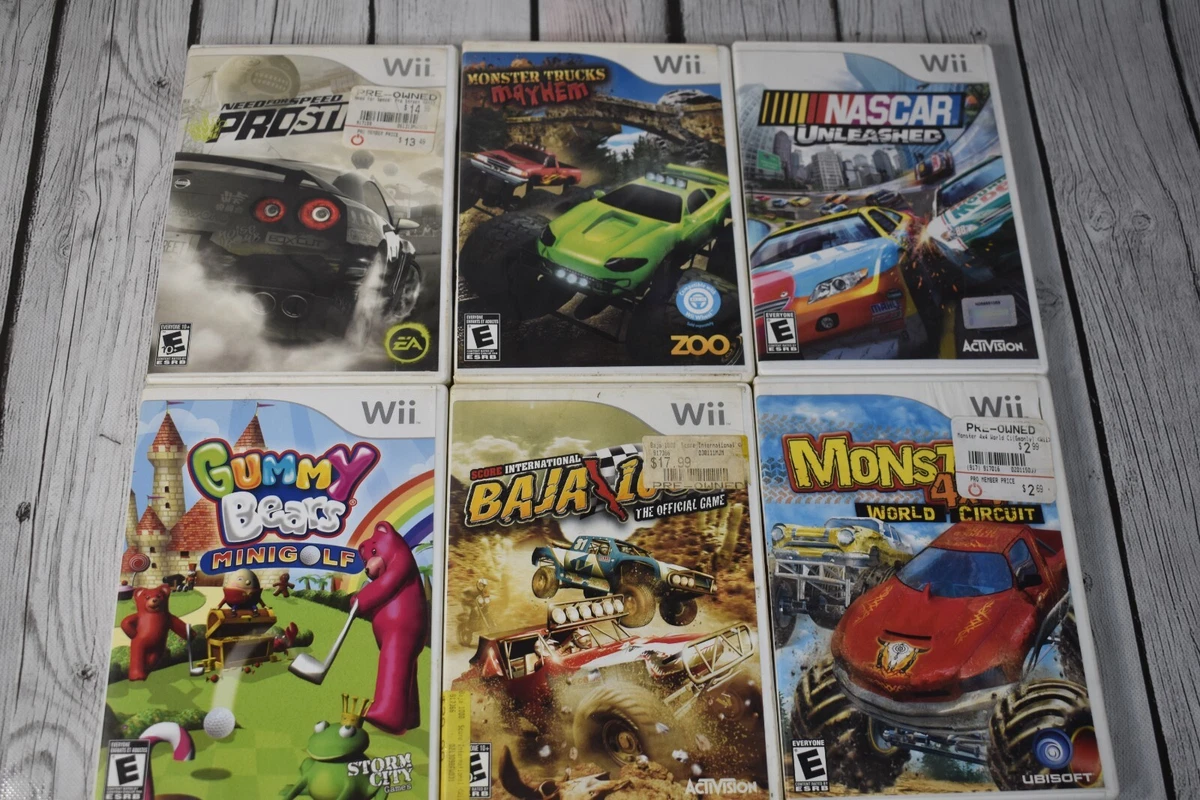Wii game bundle lot 7 games Racing Monster Trucks Need For Speed