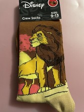 Lion King Crew Socks Size 9-13