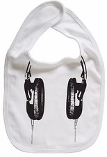 DJ Baby Bib  "Headphones" Boy Girl Feeding Music Cool Baby Clothes