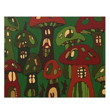 Puzzle 120, 252, 500-Piece Hippie Forest Vintage Style Whimsical Mushrooms Earth