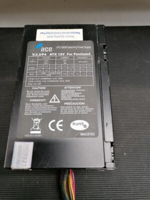 Ace 500W ATX12V Netzteil Gebraucht Aktiv Ohne Stromkabel