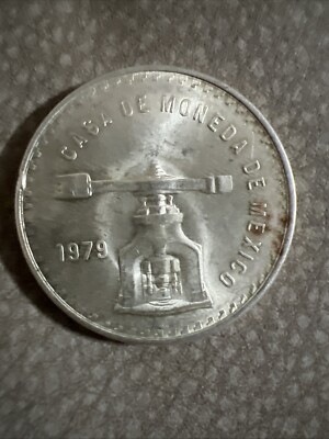 ハロス 1979 Mexico Onza Troy de Plata Pura 1 Oz .925 Fine Silver, Toned