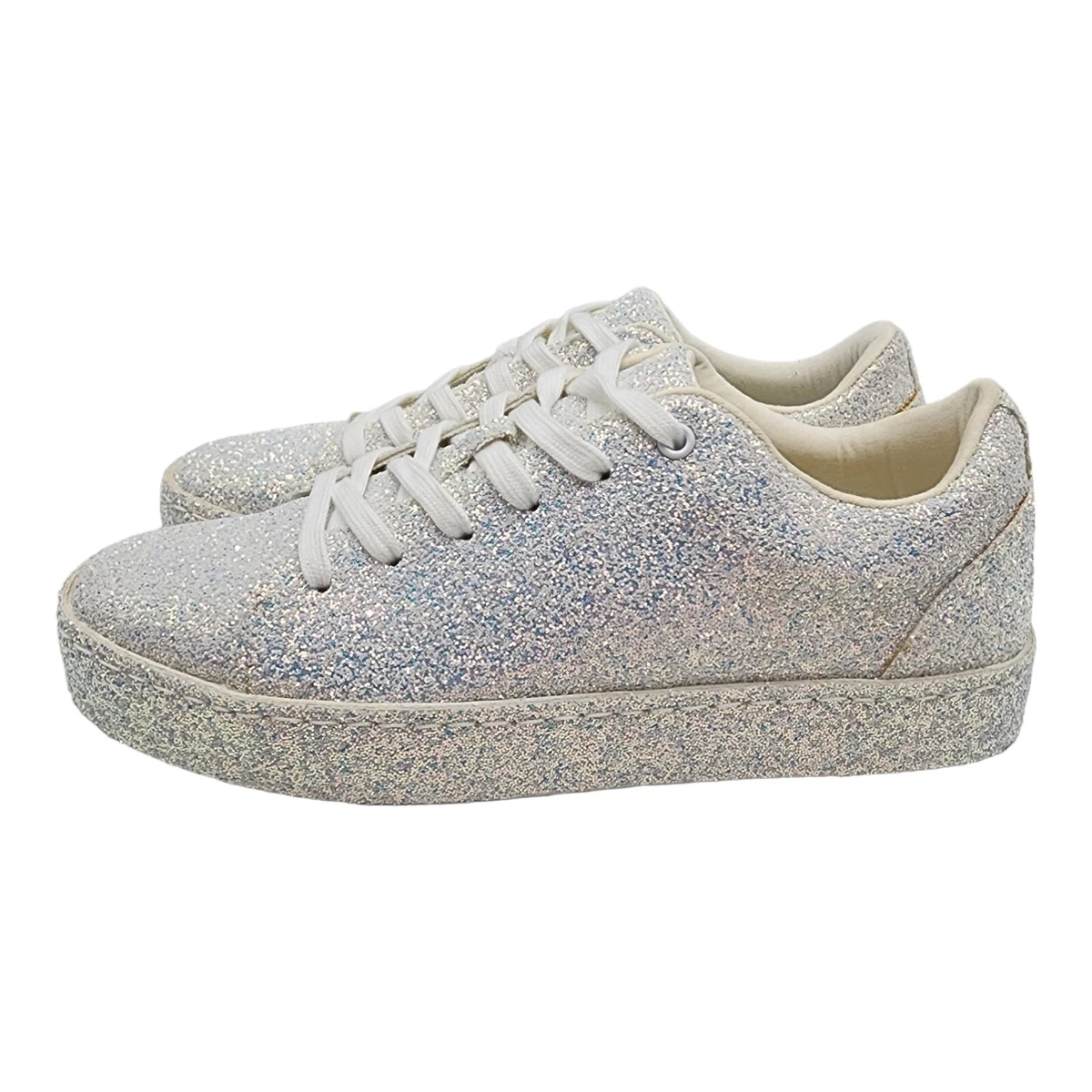 Aldo Etilivia Glitter Shoes Women's Size 8 Sneakers White SEE PHOTOS | eBay