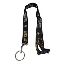 Black US Army Neck Lanyard - An Army Of One USA Military Keychain Go Army