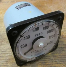 General Electric 50-100111FXZZ2 D-C Ammeter 0-1400PSIG Type DB18 10-50MA Code FC