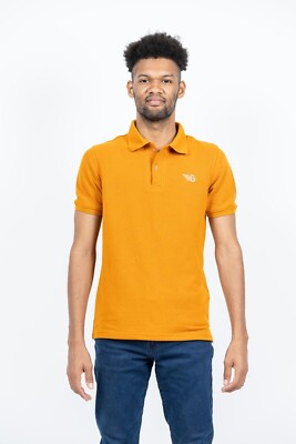 GRABO365  DESIGN Polo T-Shirt in Mustard Yellow