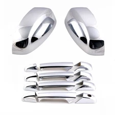 Chrome Top Mirror Cover+Door Handle Cover for Chevy Avalanche Tahoe GMC Sierra