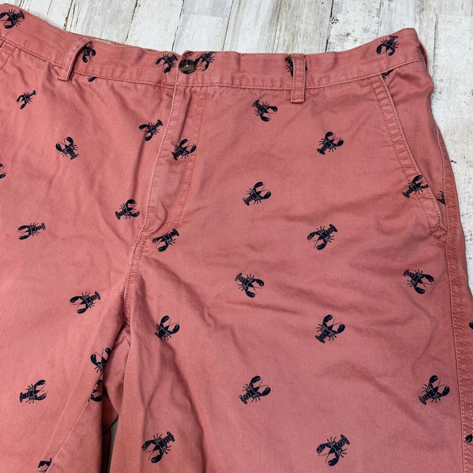 Shorts masculino Izod água salgada tamanho 38 salmão vermelho lagosta golfe barco peixe chino - Imagem 4 de 4
