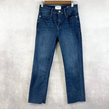 FRAME Le High Straight Womens Jeans 26 Minimal Street Clean Girl Off Duty Go See