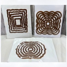 Spellbinders DECKLED RECTANGLES Labels Four Squares Dies Lot