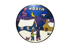 North  South Canada - Black Nickel Finish - Trackable  Unactivated Geocoin