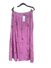 LoveShackFancy Aventi Eyelet Floral Maxi Skort Pink Parade Romantic Size 10 New