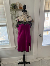 Victoria's Secret Y2K babydoll dress with black lace trim size L