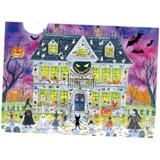 Halloween Puzzle 1000 Piece for Adults with Letters on Back, Haunted Party
