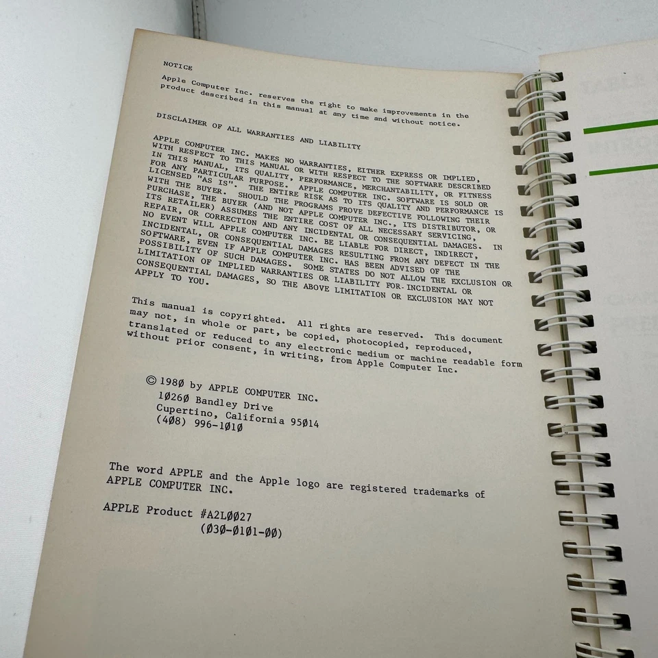Apple II Pascal Language Reference Manual 1980 - Image 3 of 3