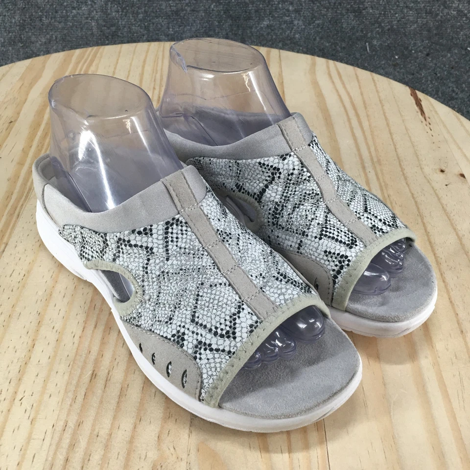 NUEVAS Sandalias Easy Spirit Para Mujer 7.5 M Traciee 2 Informales Sin Cordones Tela Gris Foto 3 de 4