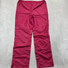 Vintage Nike Pants Women's Large Retro Track Magenta Nylon Windbreaker USA Made