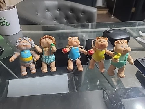 Lot Of 5 Vintage 1985 1986 Cabbage Patch Kids Figures Figurines Mini Cats Rare