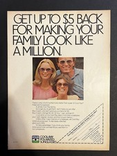 Vtg 1970s Ad-Cool Ray Polarized Sunglasses-Make Your Whole Family Look Cool