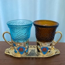 Showa Retro Mini Glasses and Mini Tray