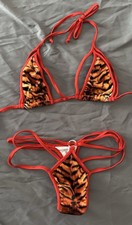 Tiger String Micro Bikini Set Exotic Dancewear