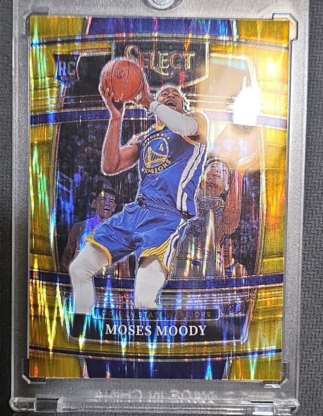 Panini 2021-22 Select Gold Flash Prizm Concourse Moses Moody #62 1 /10 Warriors