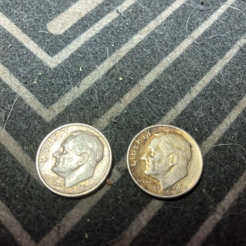 1964 Silver Dime (D) Coin Lot Of 2