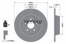 2X 92159303 TEXTAR Brake Disc for FORD,FORD (CHANGANESE),FORD AUSTRALIA