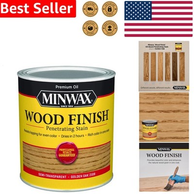 Penetrating Wood Stain Quart Minwax Golden Oak 32 Fl Oz Oil-Based Rich Color