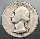 1932 D Washington Quarter - Good !!