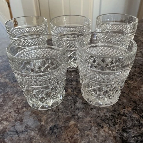 Set of 5 Vintage Anchor Hocking Wexford Old Fashioned On the Rocks Tumblers 3.75