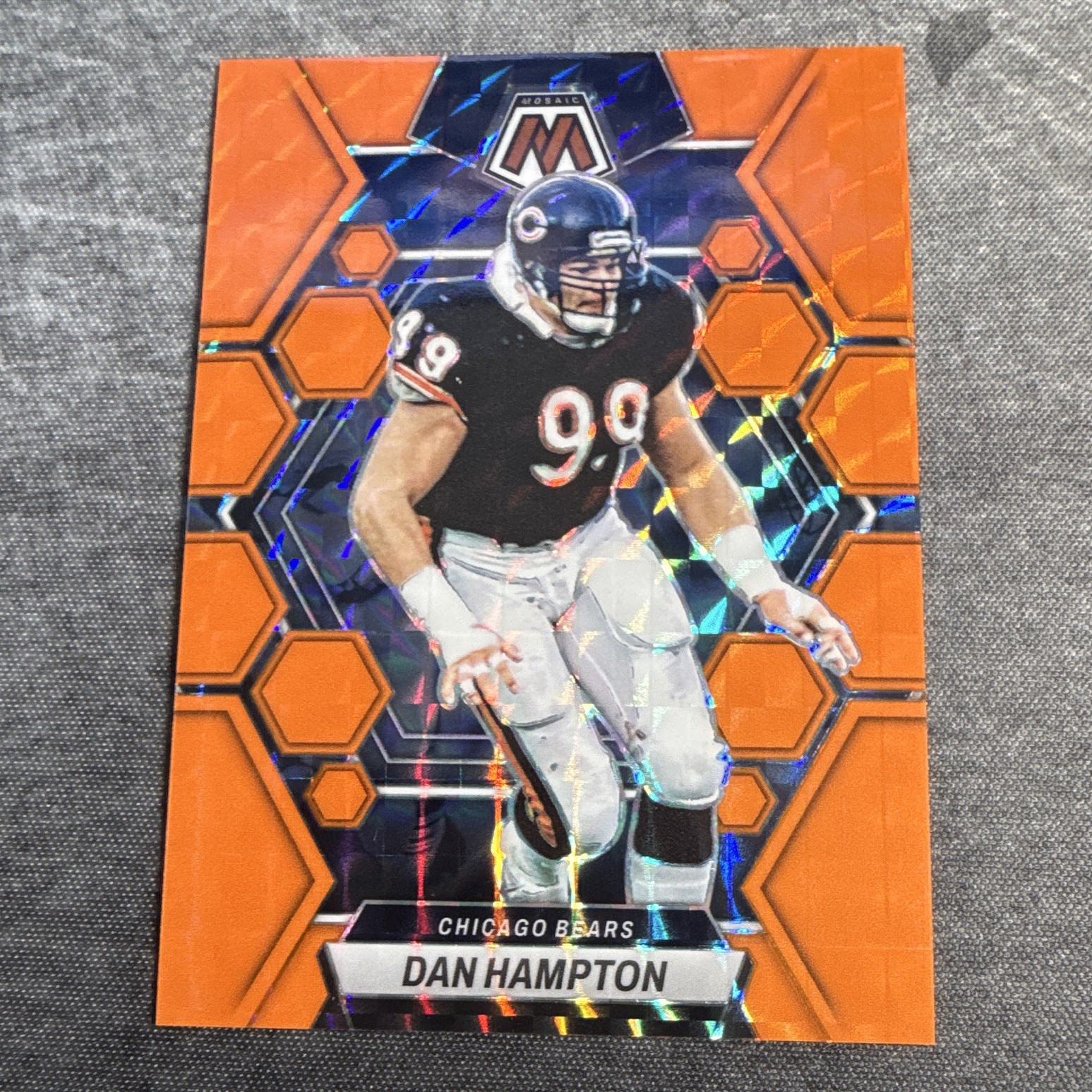Panini 2023 Mosaic Dan Hampton #38 Bears Orange Parallel Serial #/25 Football