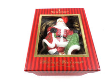 Waterford Holiday Heirlooms Winter Santa Glass Christmas Ornament Thames Hospice