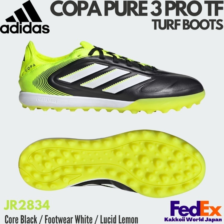 SAOLA Scarpe da calcio Adidas COPA PURE 3 PRO TF Core nere calzature bianche JR2834 2025 NUOVE