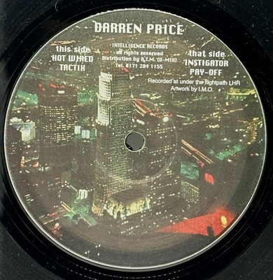 Darren Price - Instigator /Hot Wire Tactix 95 TECHNO ~ Intellegence Records 12'' 