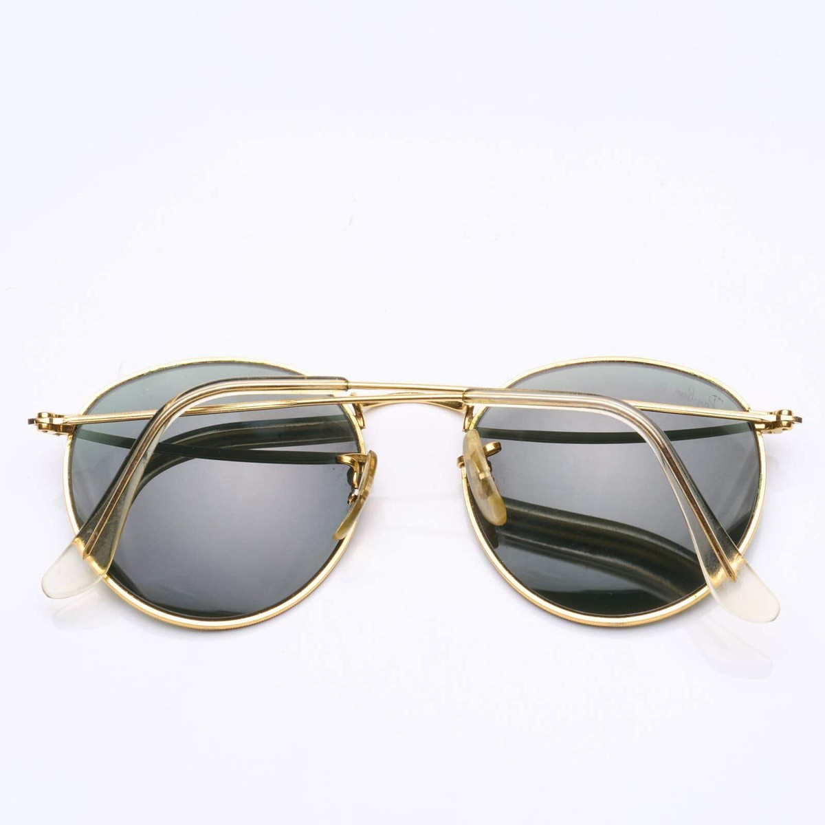 Vintage B&L RAY BAN U.S.A. Round Metal Gold Frame Sunglasses 51/21