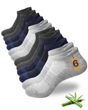 Men s Ankle Socks, Breathable Soft Bamboo Viscose, 6 pairs Low Cut