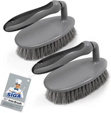 Heavy Duty Scrub Brush 2-Pack, Comfortable Grip for Bathroom, Shower,