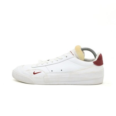 Nike Damen Drop-Type Sportschuh Weiß Leder Niedrig Atmungsaktiv Sneaker EU 39